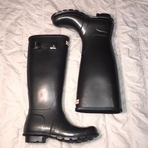 Tall Grey Hunter Boots